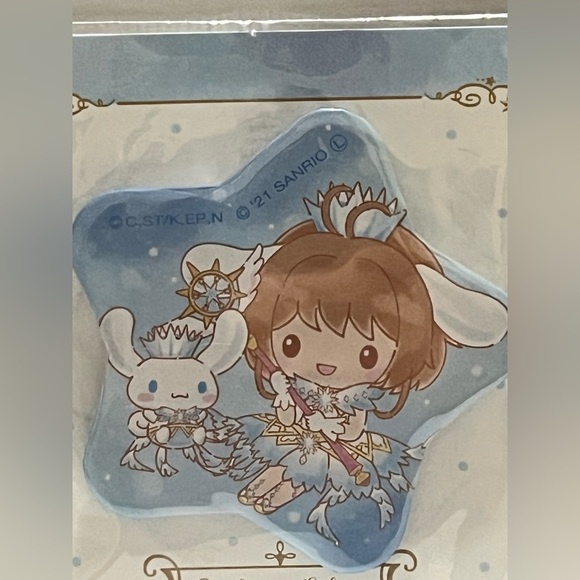 Cardcaptor Sakura Kinomoto x Cinnamoroll Star Shaped Pin Badge - Picture 2 of 5